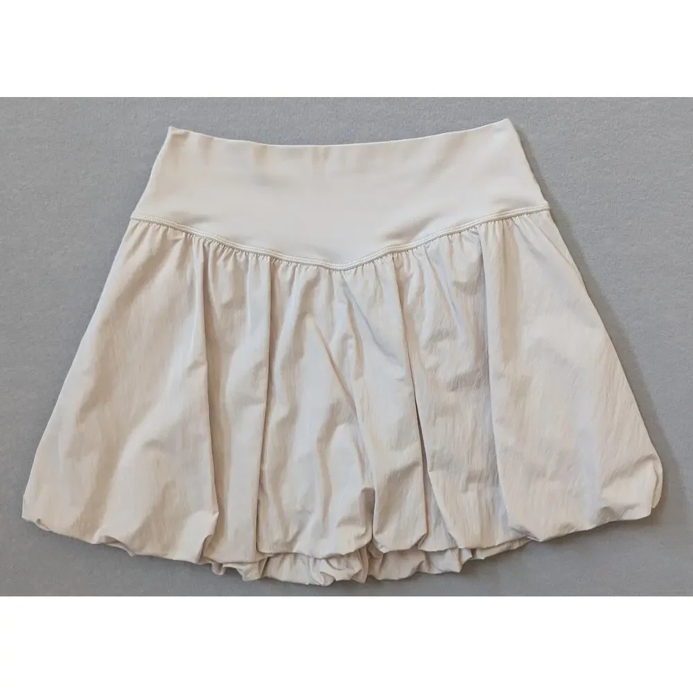 Lot of 2 OFFLINE by Aerie Real Me Bubble Skorts Size Large Laundry Blue Cream